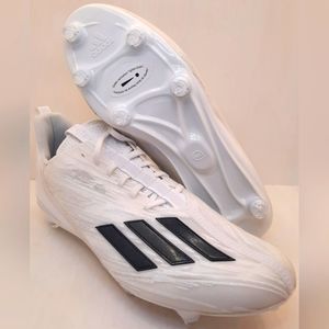 🏈 NEW Adidas adizero Detachable Football Cleats White Black  HR1615 Mens Sz 12